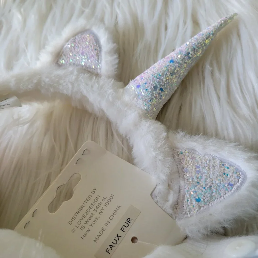 L2D Cat Unicorn Earmuffs & Mittens Set